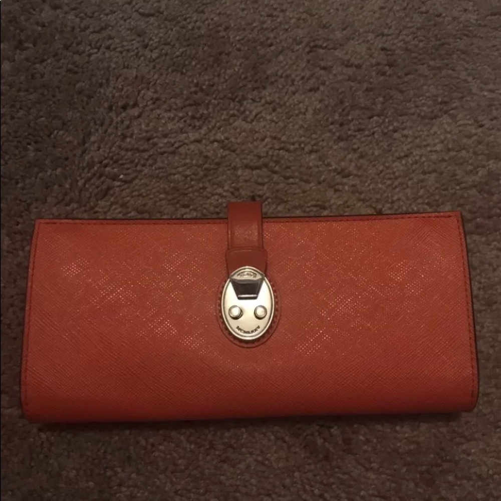 RARE TUMI ID FRAMED COIN WALLET ORANGE-orig.225